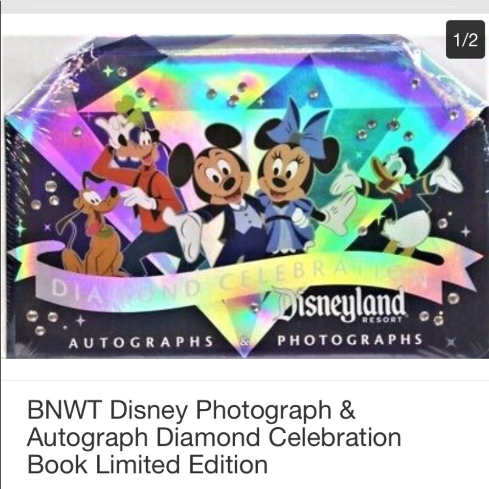 BNWT Disney Photograph/Autograph 60th Diamond Book